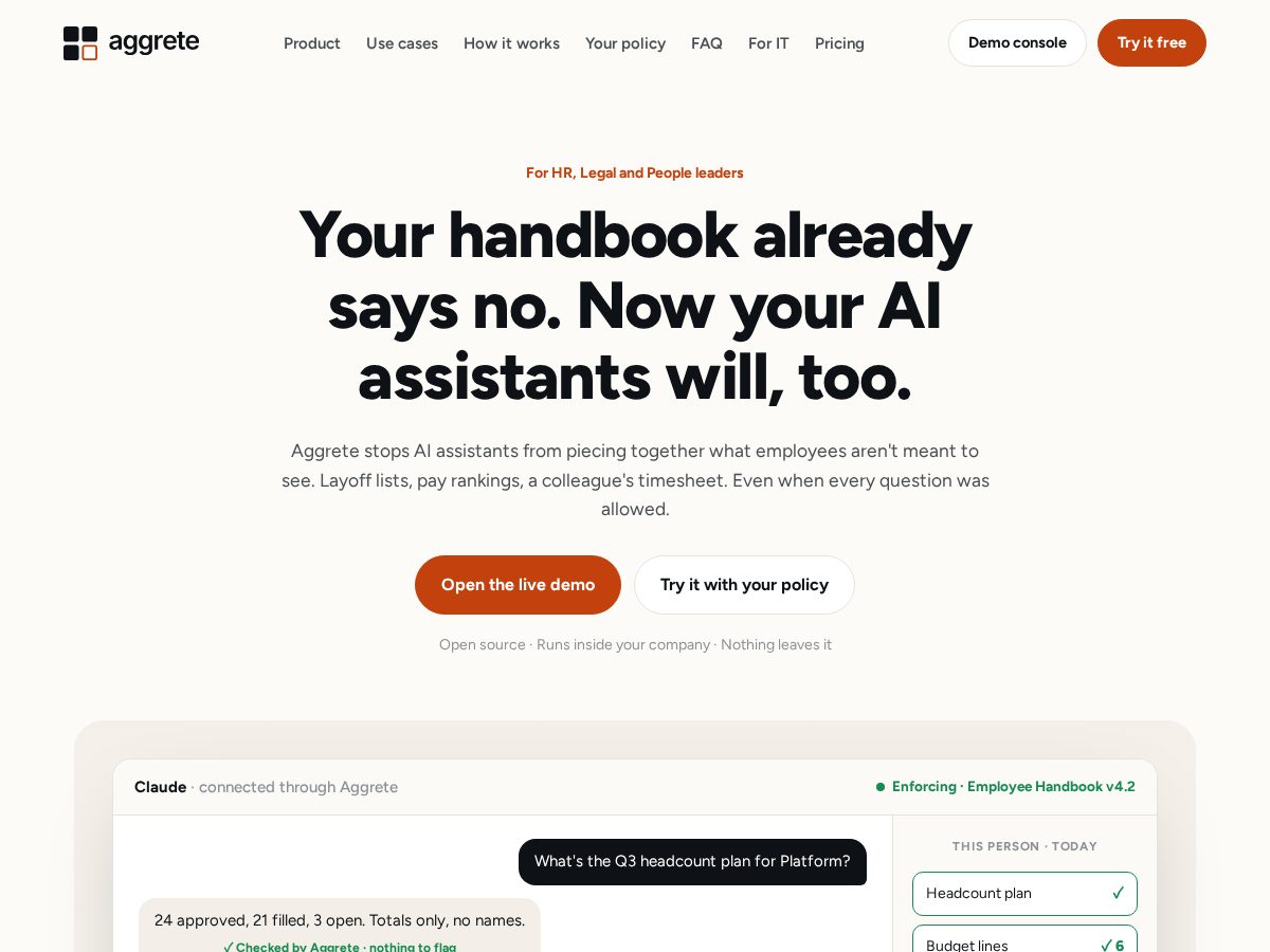Landing-page snapshot of aggrete.com