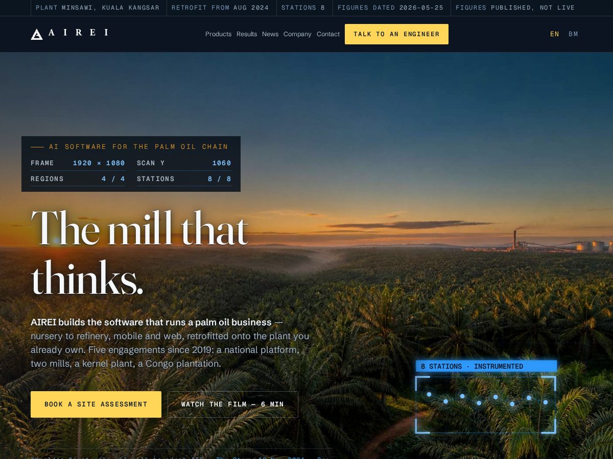 Landing-page snapshot of airei.global