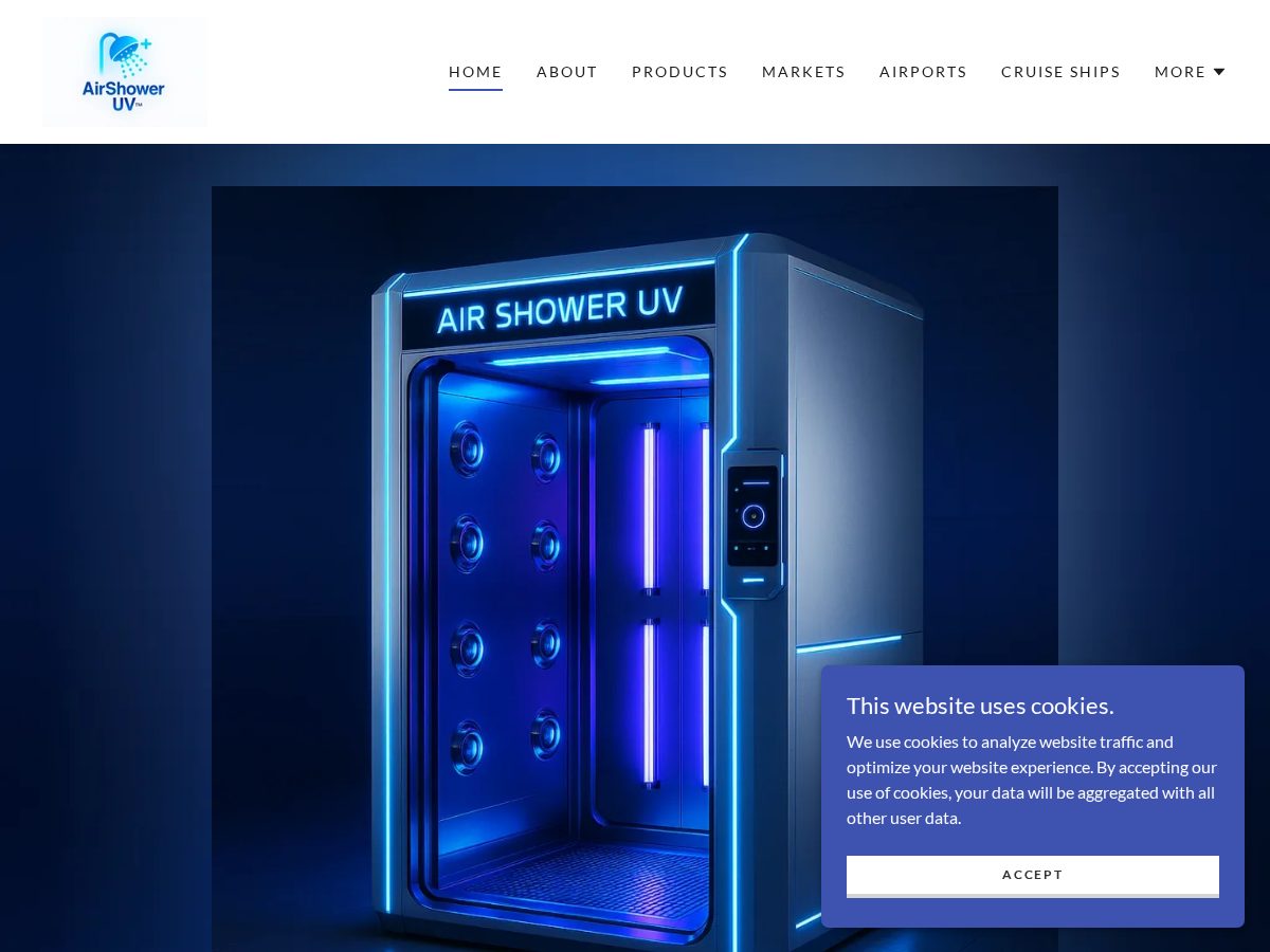 Landing-page snapshot of airshowersuv.com