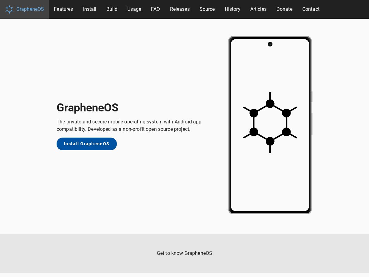 Landing-page snapshot of android-privacy.org