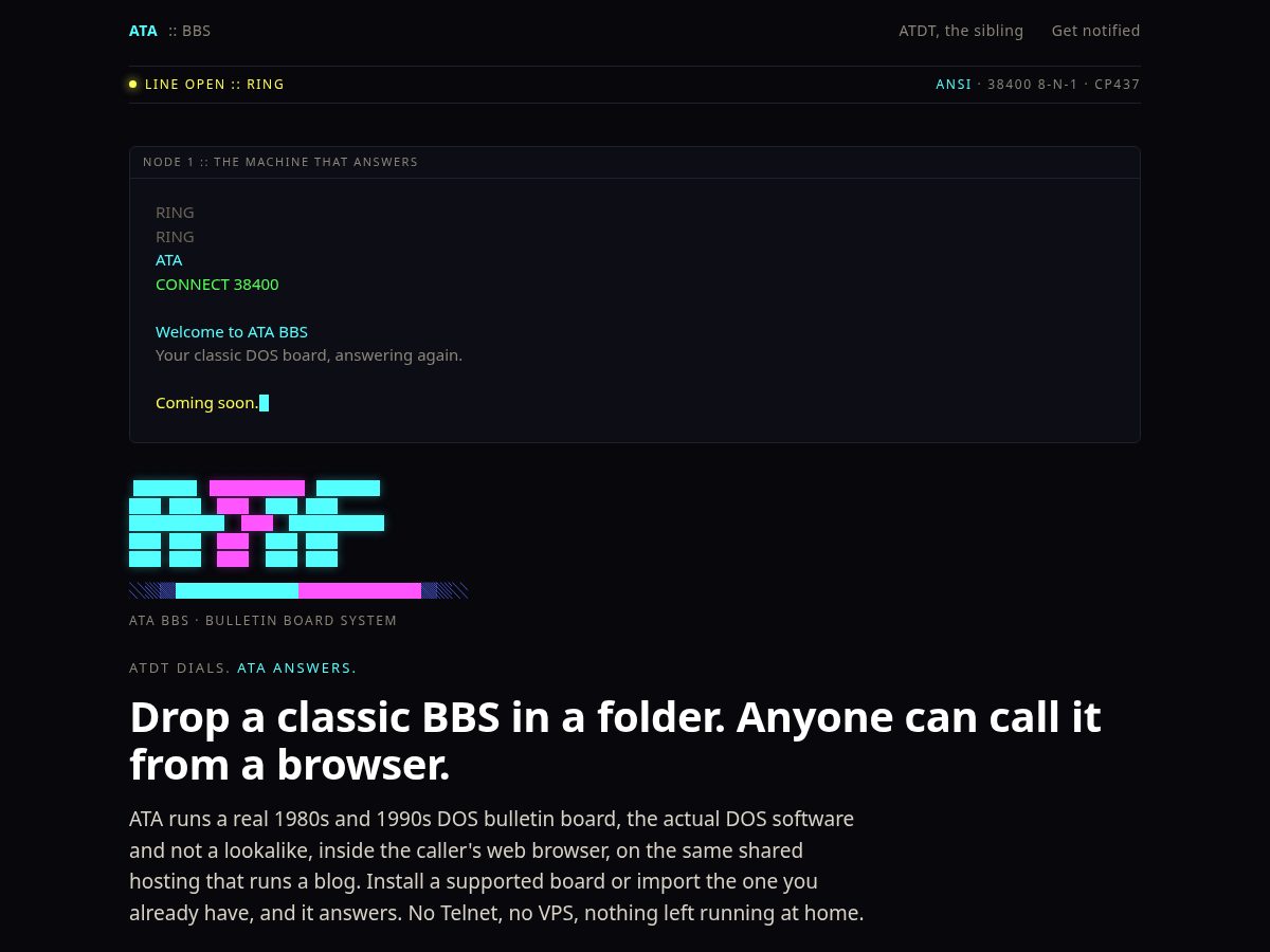 Landing-page snapshot of atabbs.com
