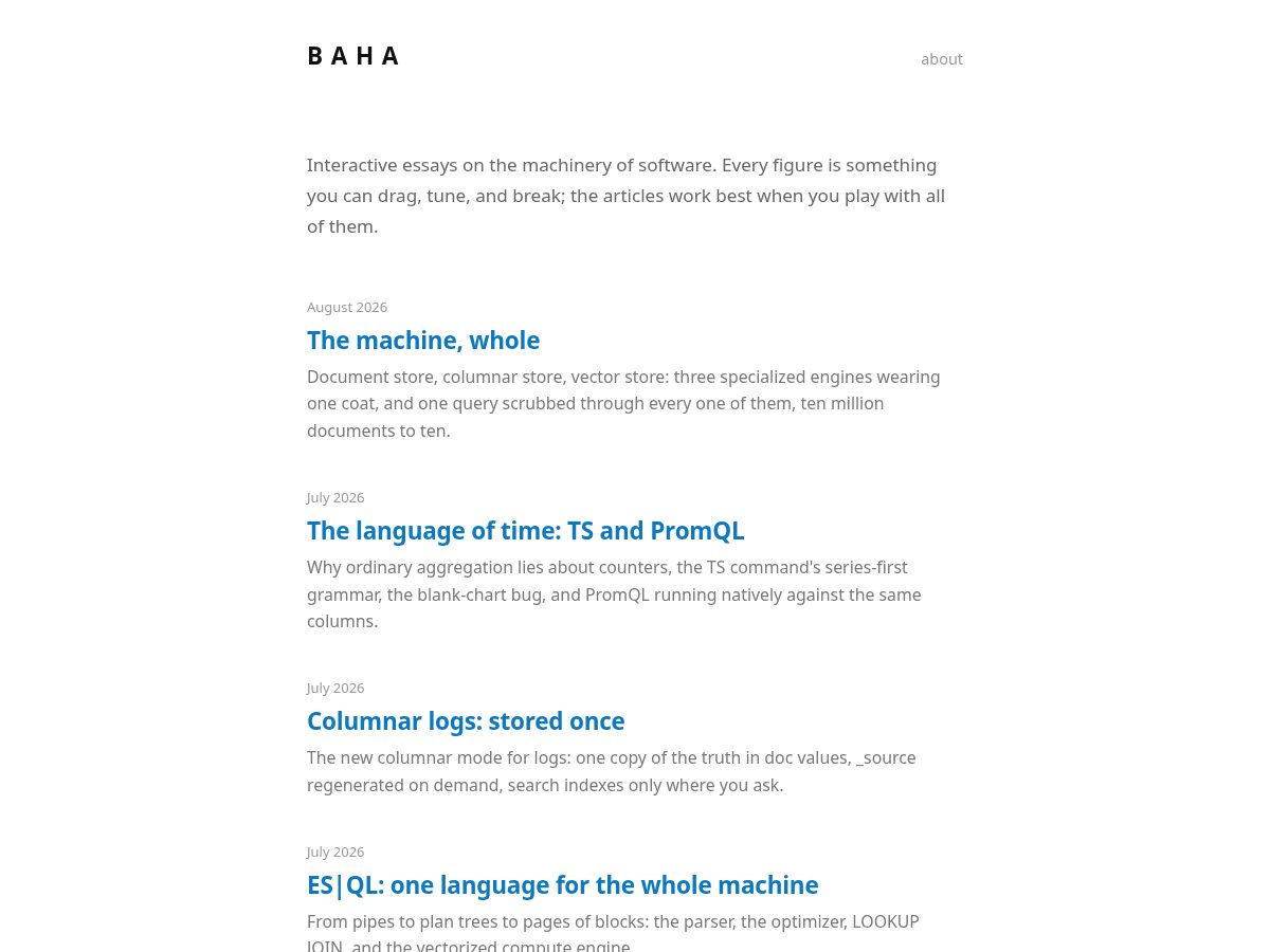 Landing-page snapshot of bahaaldine.com