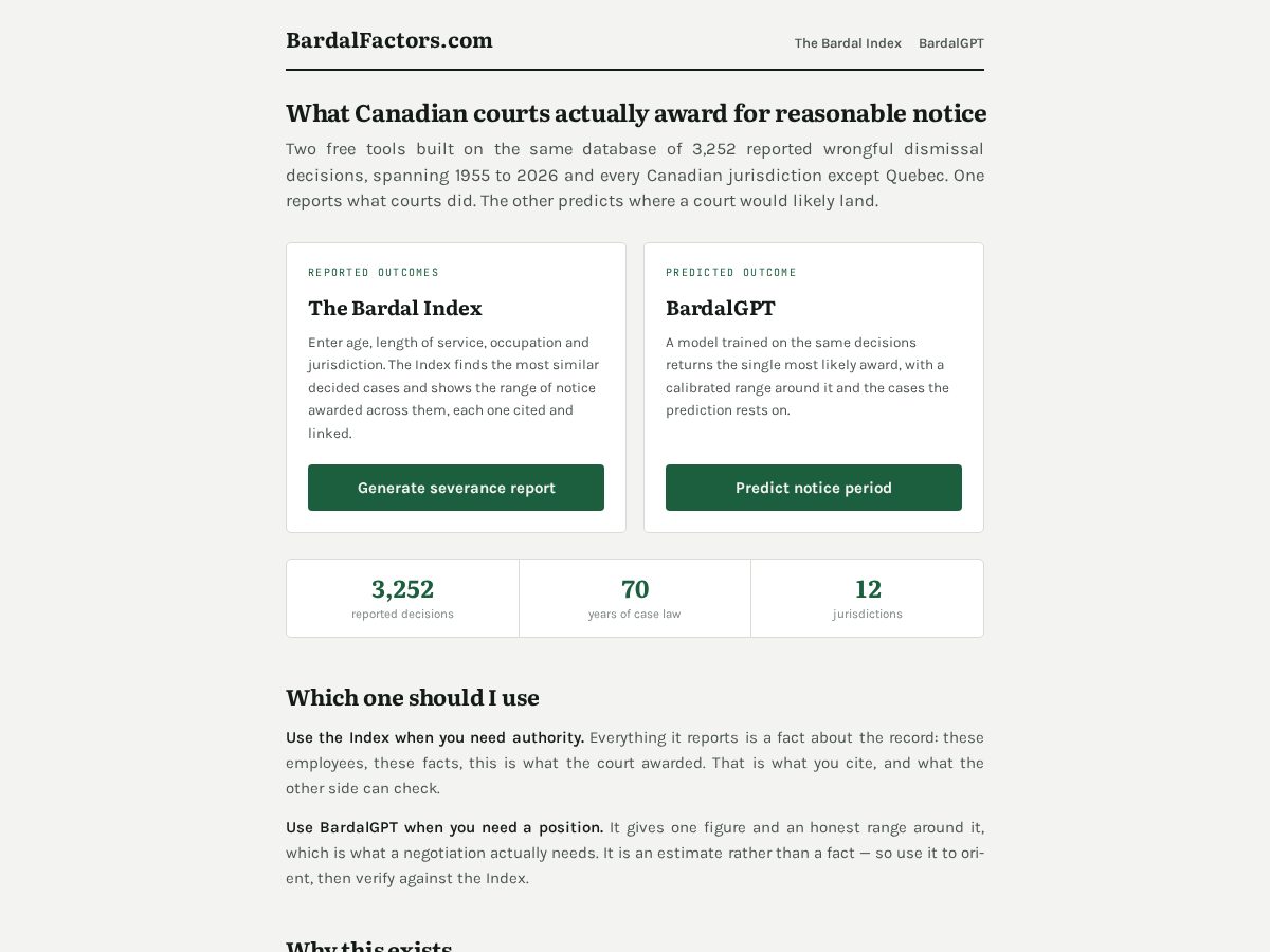 Landing-page snapshot of bardalfactors.com
