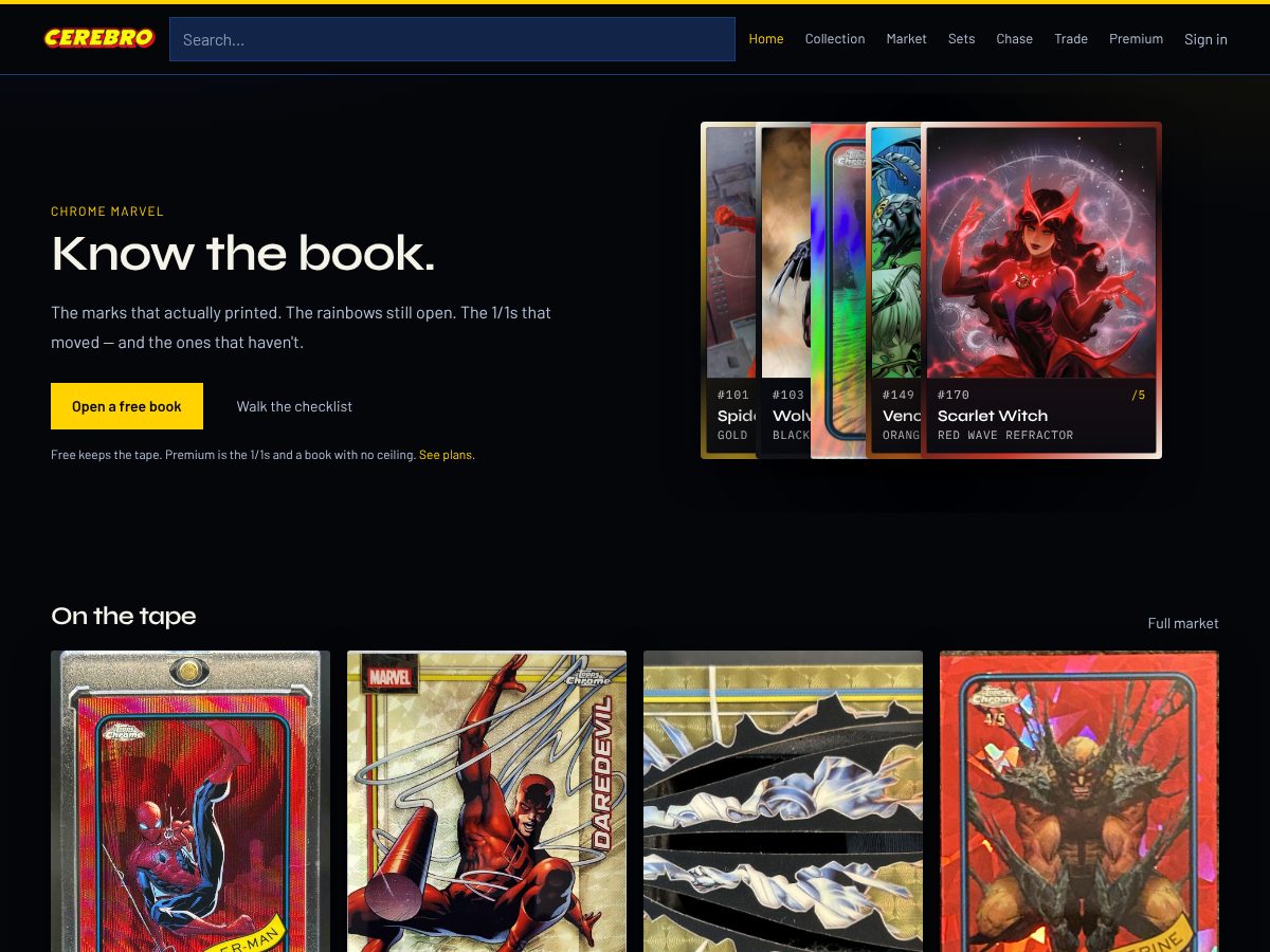 Landing-page snapshot of cerebro.observer