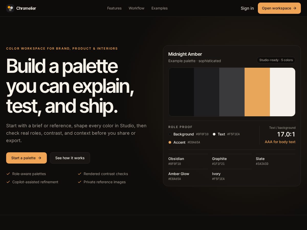 Landing-page snapshot of chromelier.com