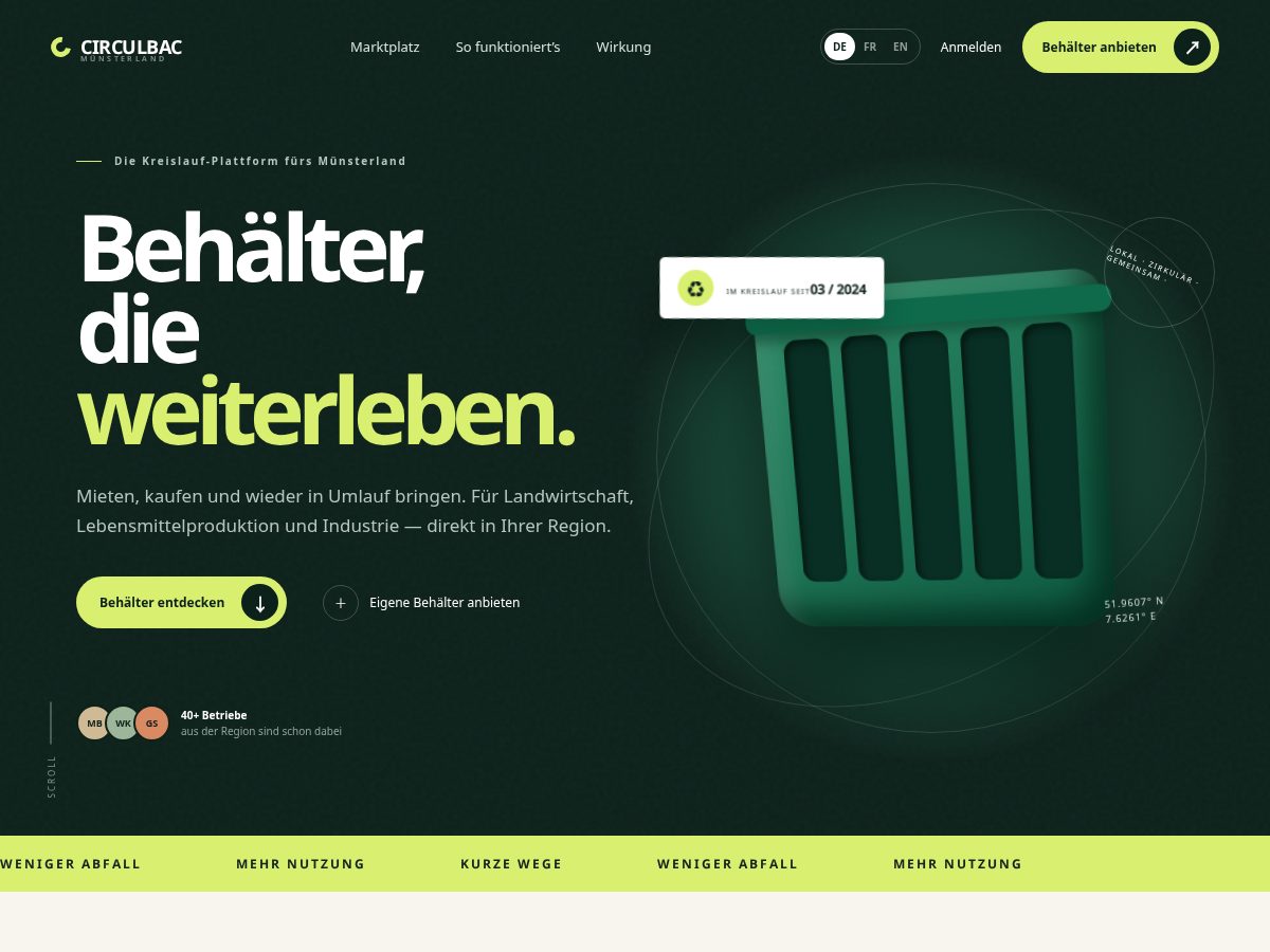 Landing-page snapshot of circulbac.com