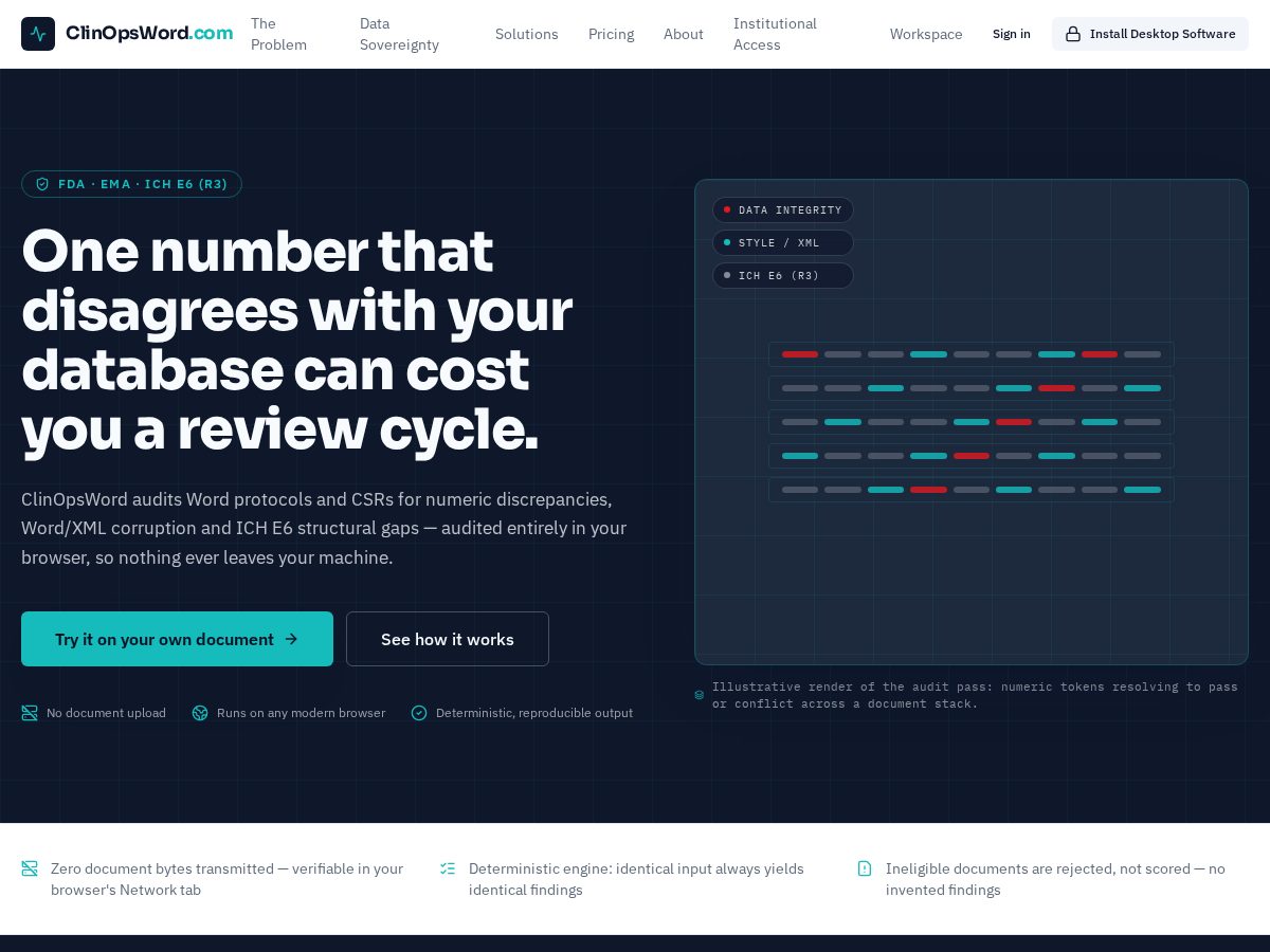 Landing-page snapshot of clinopsword.app