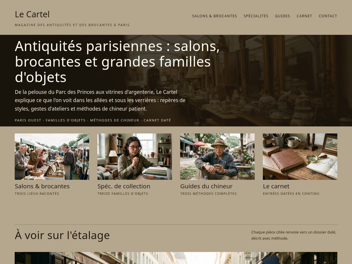 Landing-page snapshot of cmo-antiquites.com