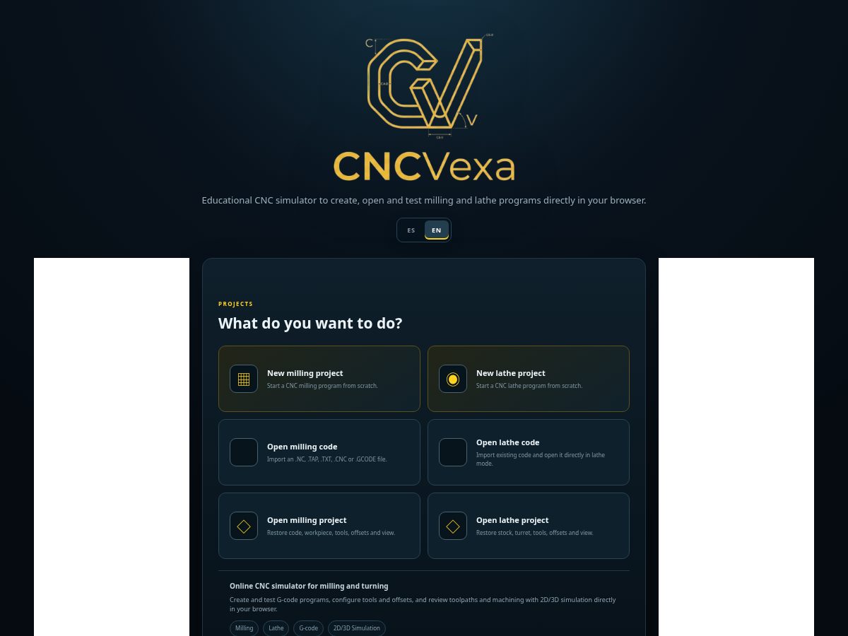 Landing-page snapshot of cncvexa.com