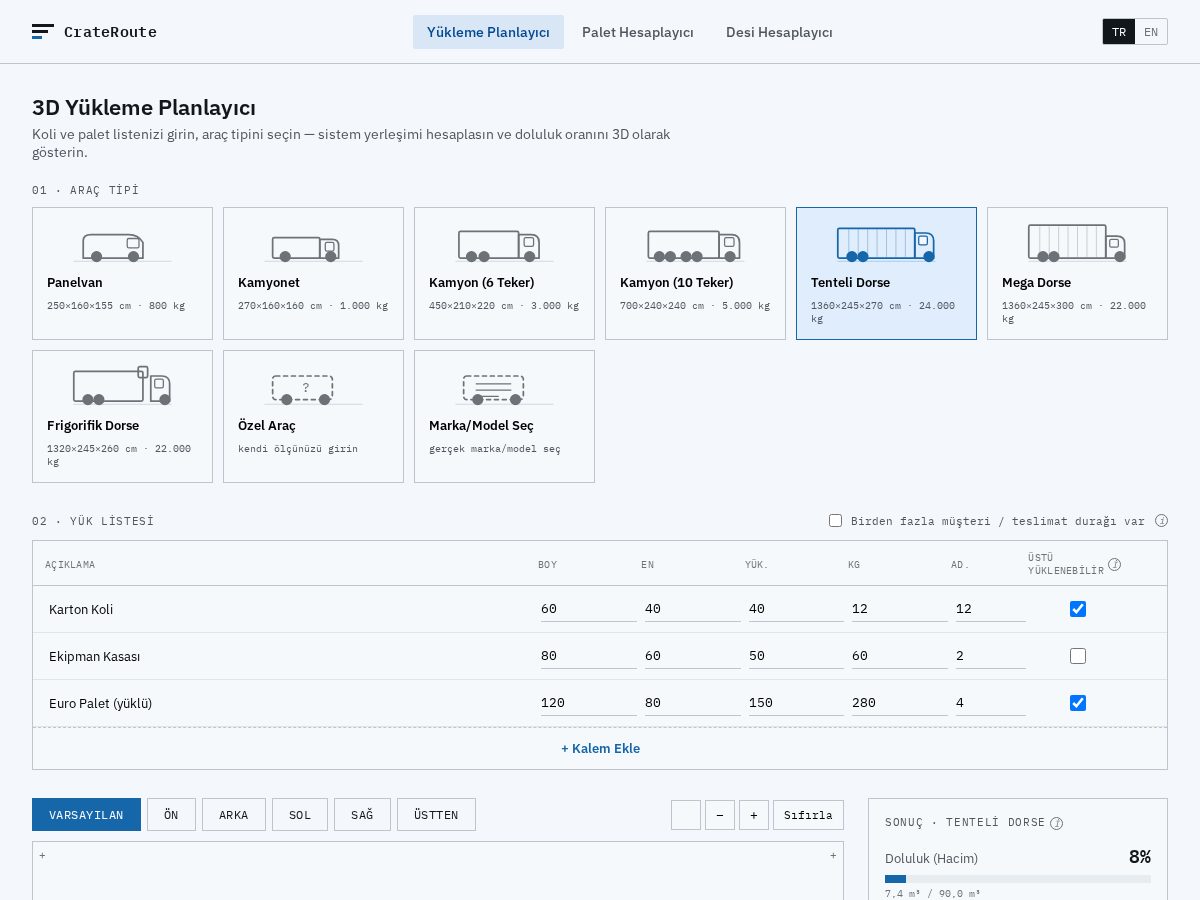 Landing-page snapshot of crateroute.app