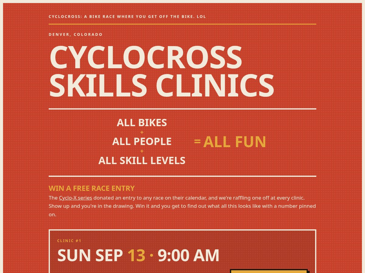 Landing-page snapshot of cyclocross.lol