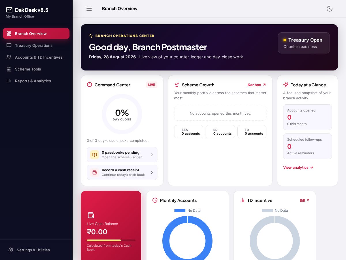 Landing-page snapshot of dakdesk.online