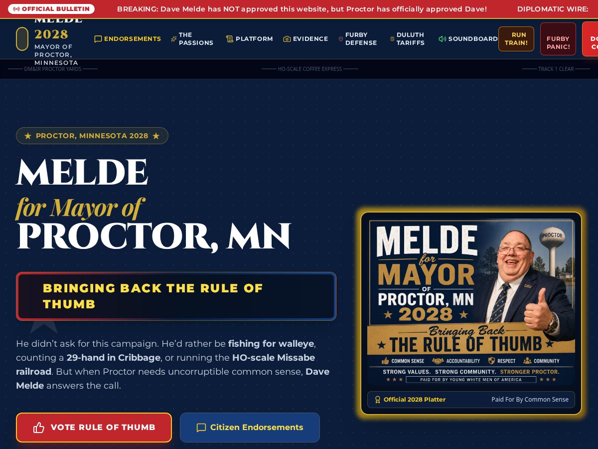 Landing-page snapshot of dave4proctor.com