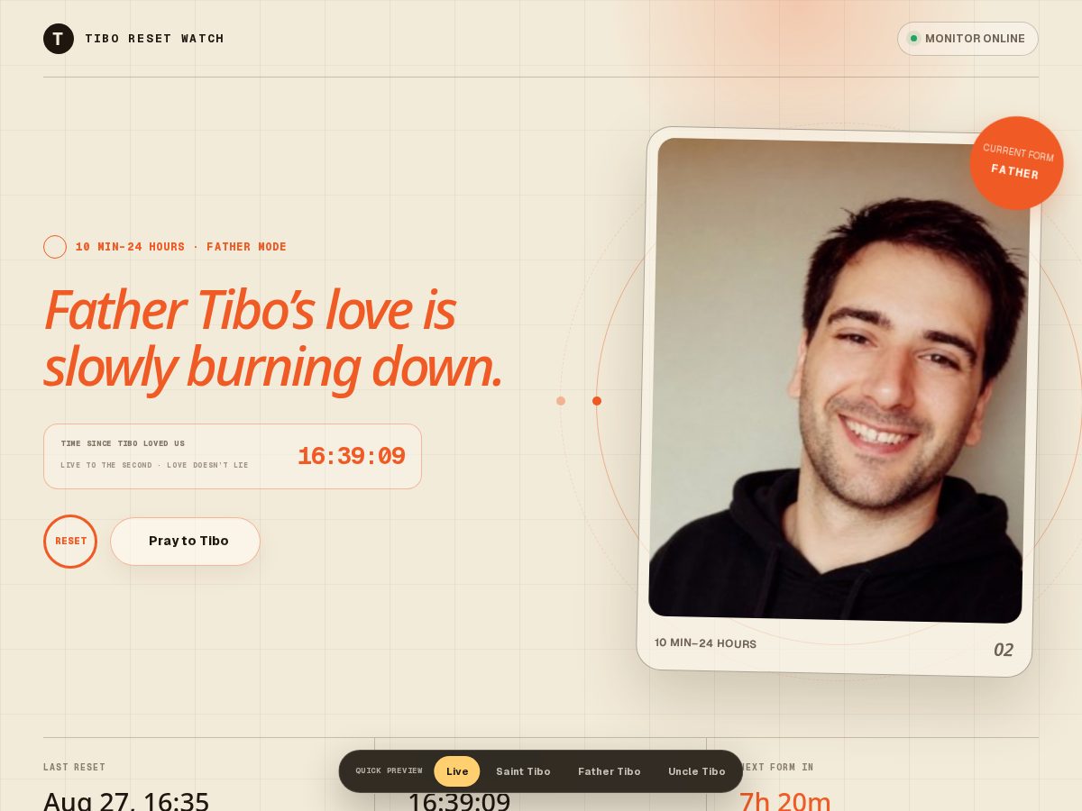 Landing-page snapshot of didtiboreset.lol