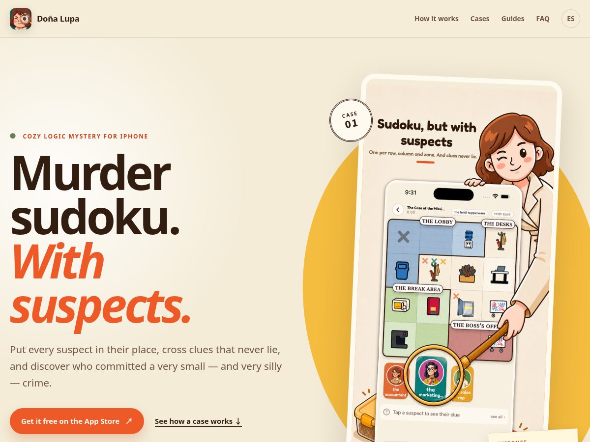 Landing-page snapshot of donalupa.com
