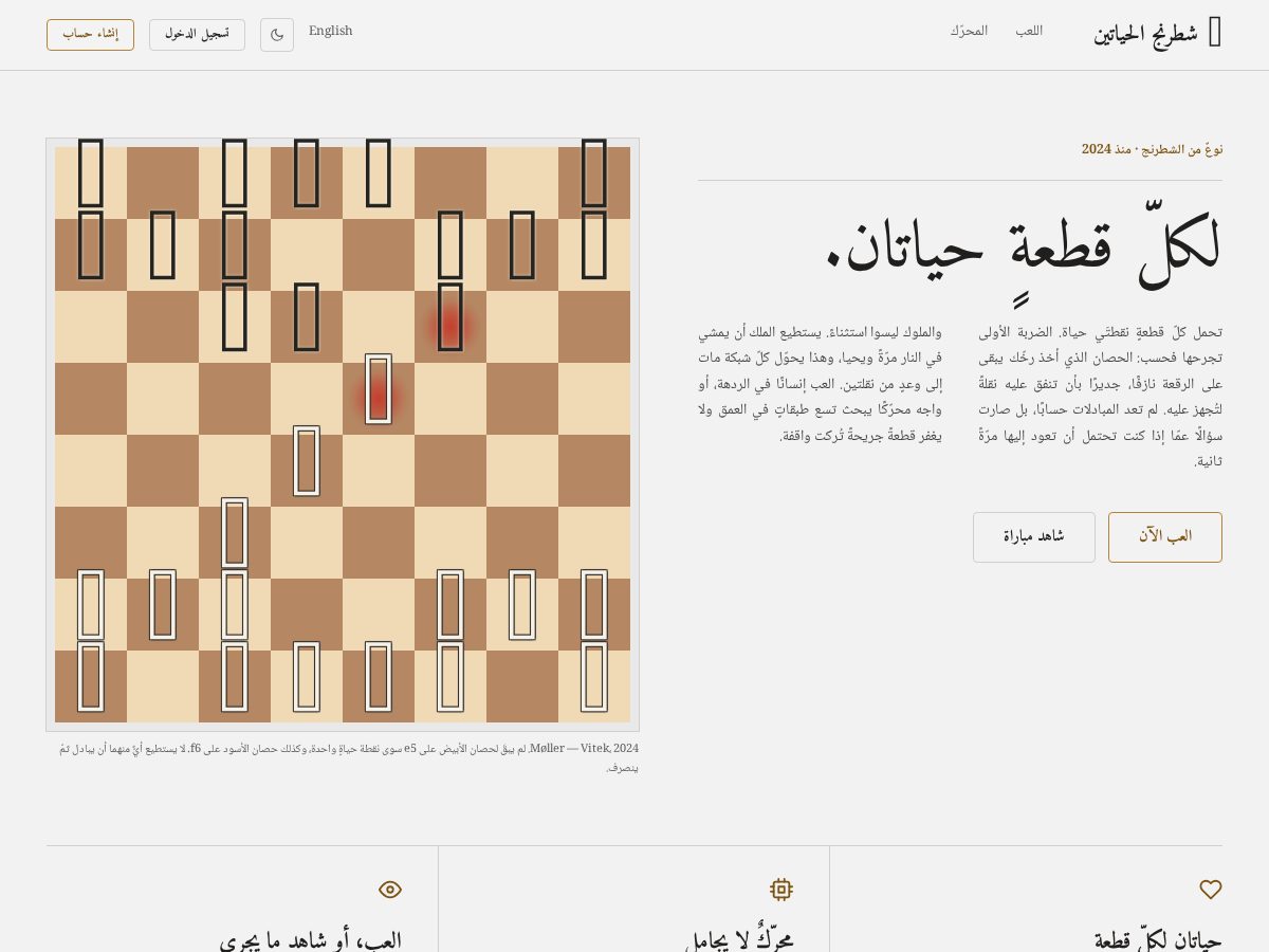 Landing-page snapshot of duallifechess.com