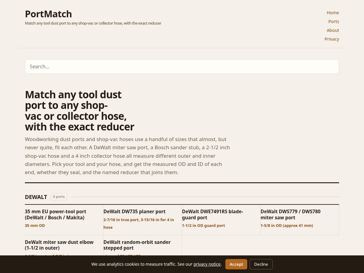 Landing-page snapshot of dustportmatch.com