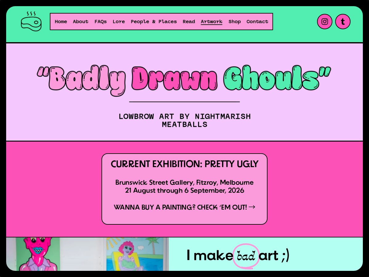 Landing-page snapshot of emsmith.art