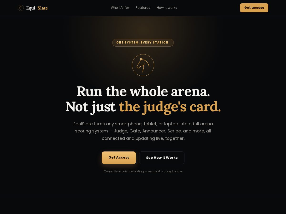 Landing-page snapshot of equislate.com
