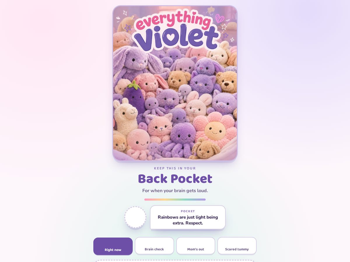 Landing-page snapshot of everythingviolet.com