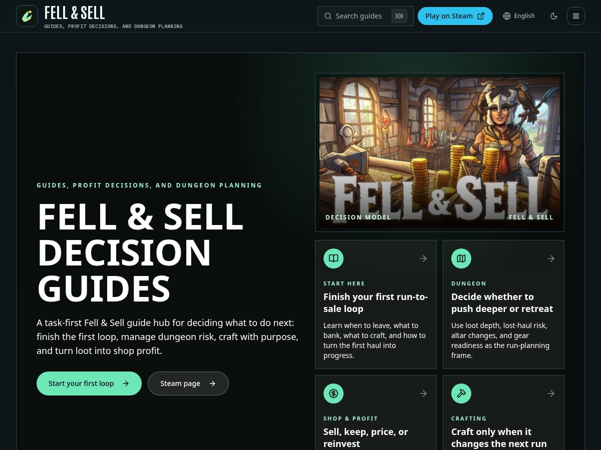 Landing-page snapshot of fell-sell.wiki