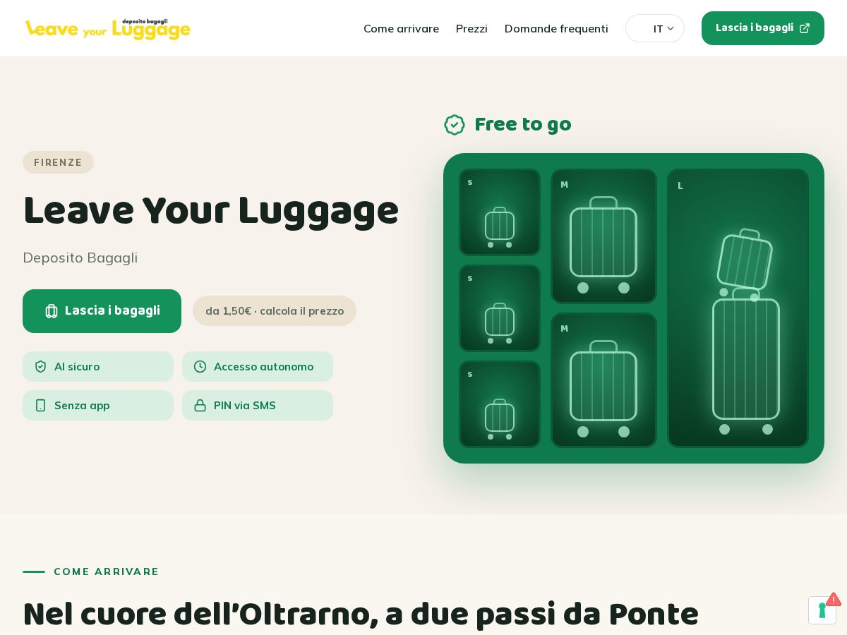 Landing-page snapshot of firenze.locker