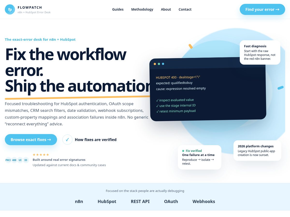 Landing-page snapshot of flowpatch.pro
