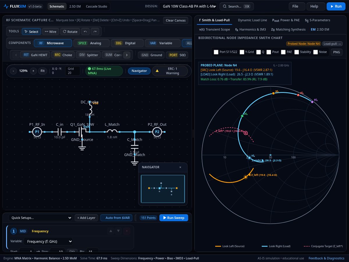 Landing-page snapshot of fluxsim.dev