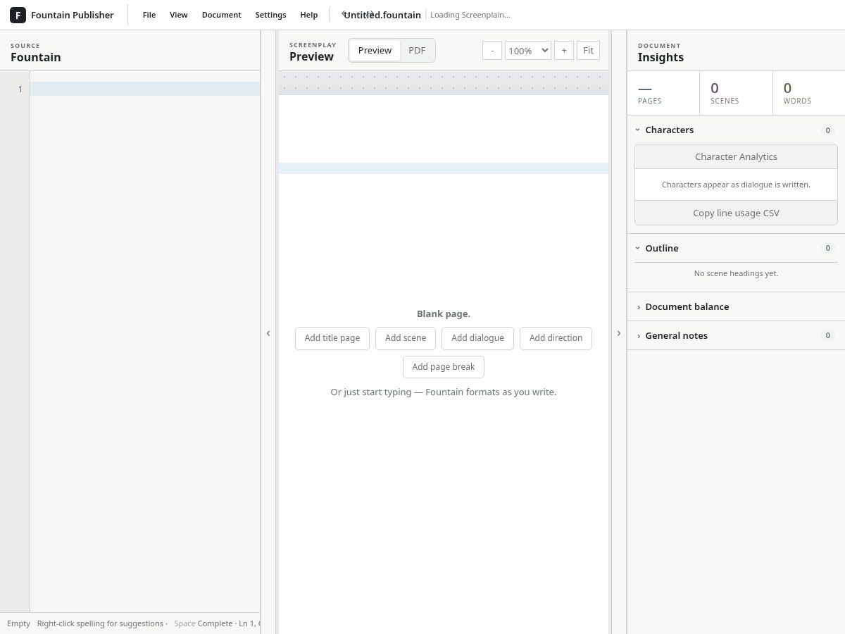 Landing-page snapshot of fountain-publisher.com