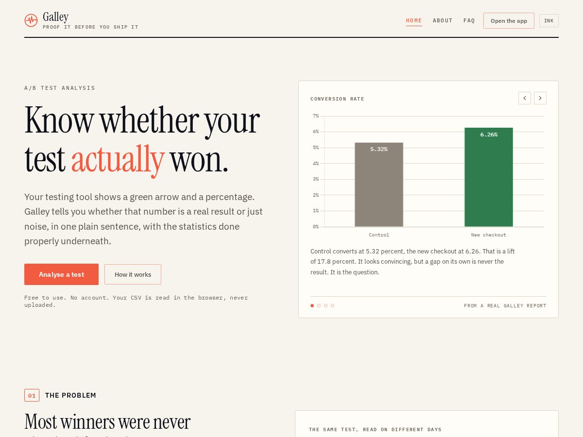 Landing-page snapshot of galleyab.com