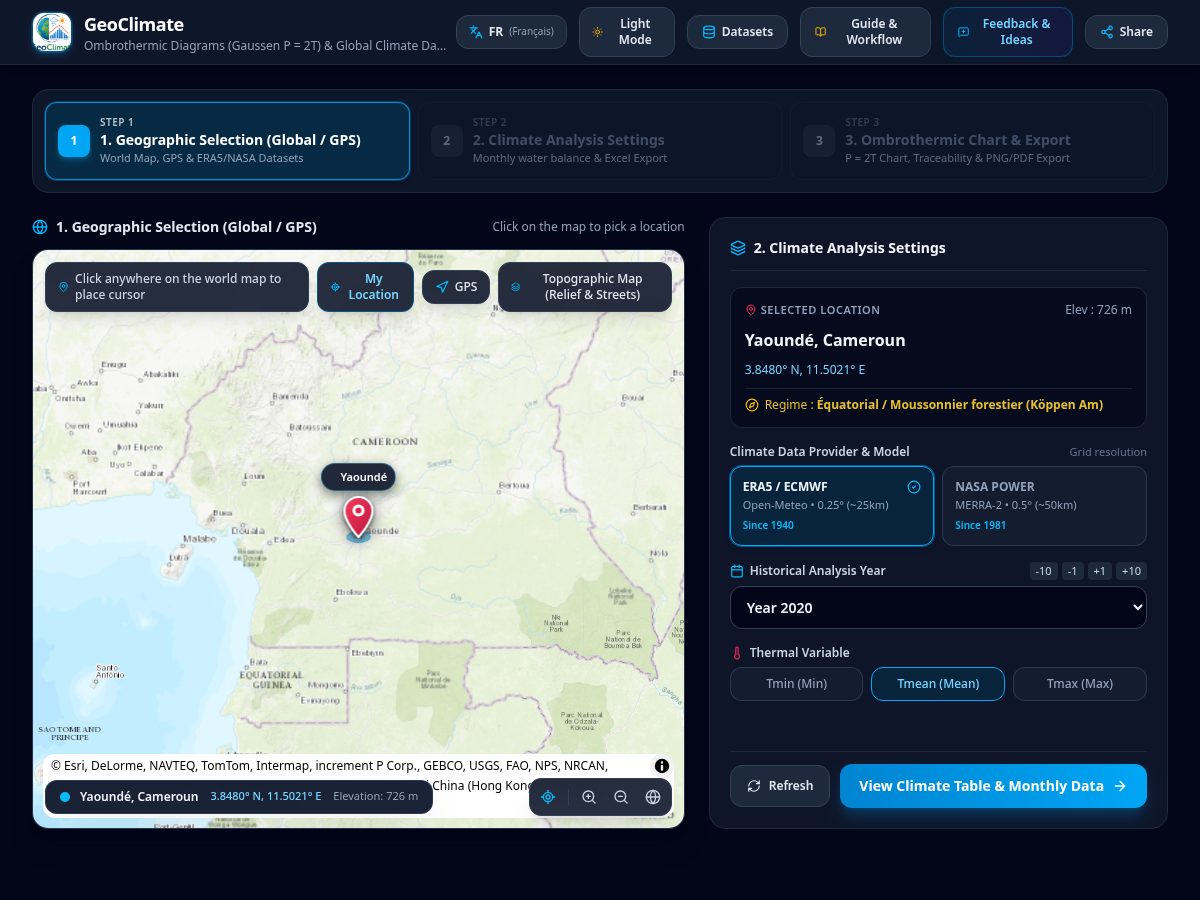 Landing-page snapshot of geoclimate.app