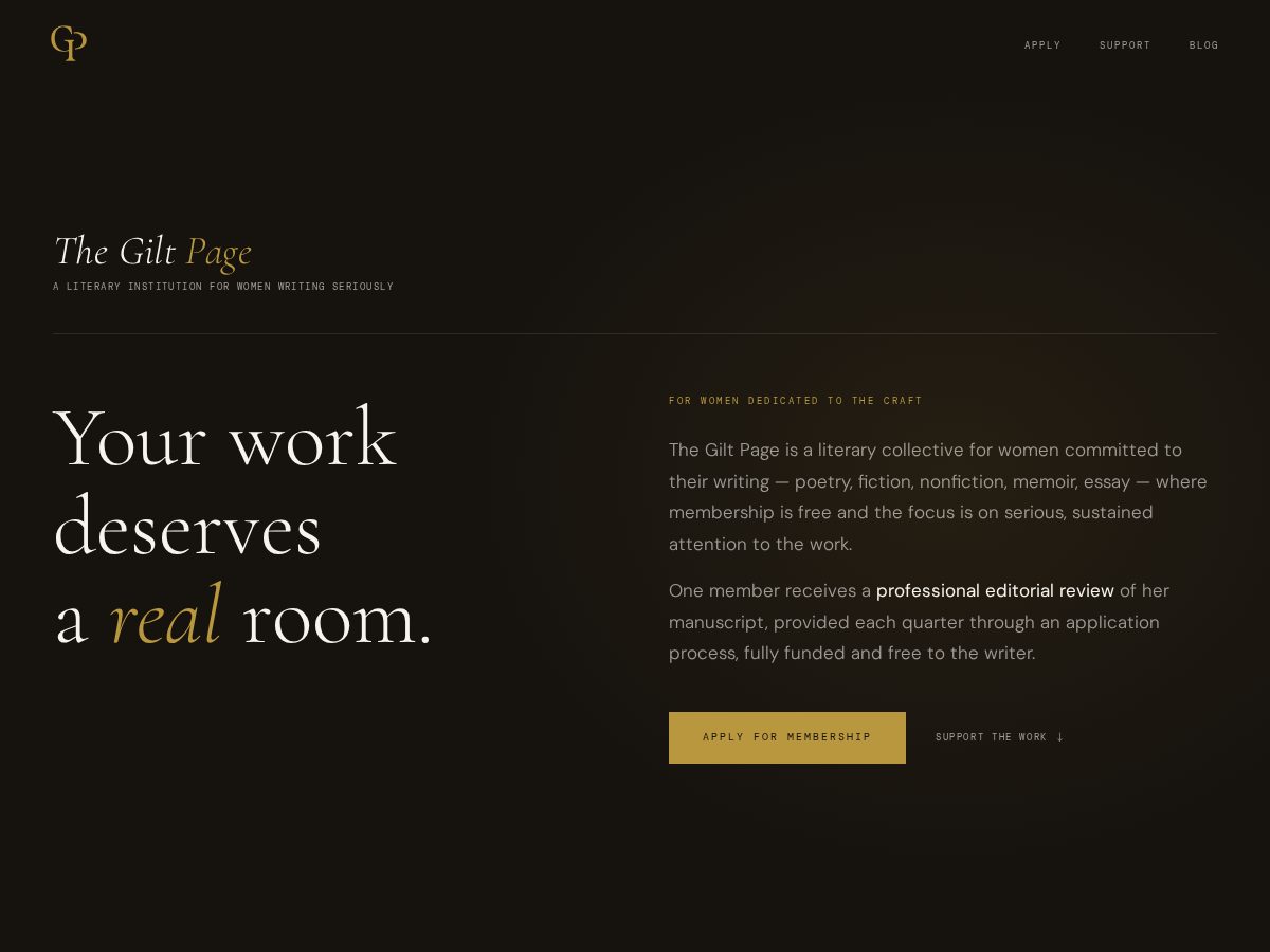 Landing-page snapshot of giltpage.org
