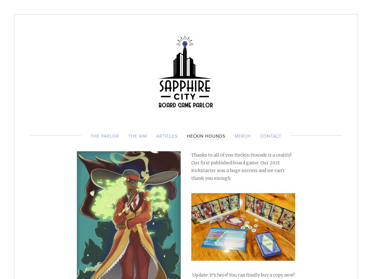 Landing-page snapshot of heckinhounds.com