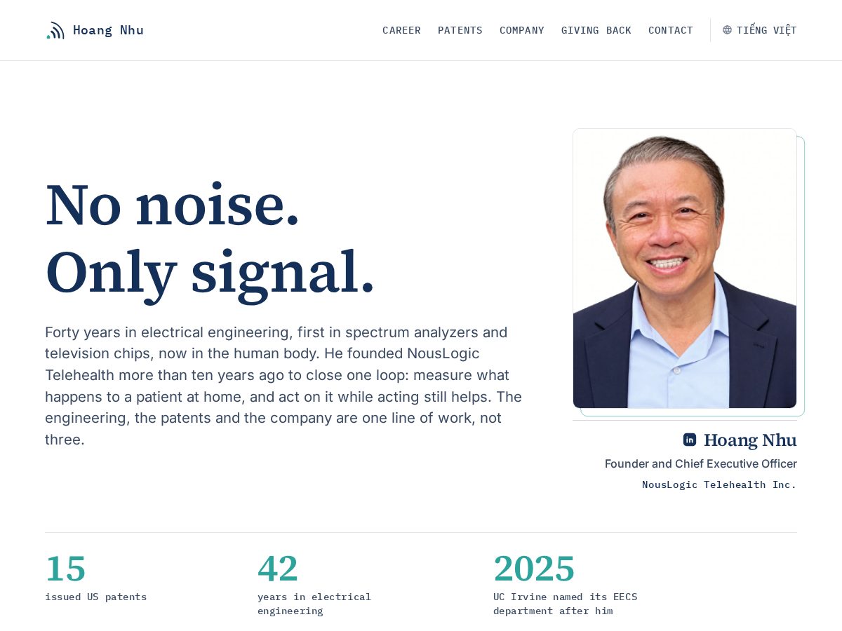 Landing-page snapshot of hoangnhu.info
