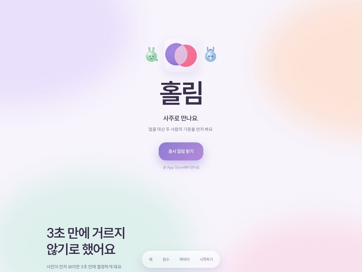 Landing-page snapshot of hollim.com