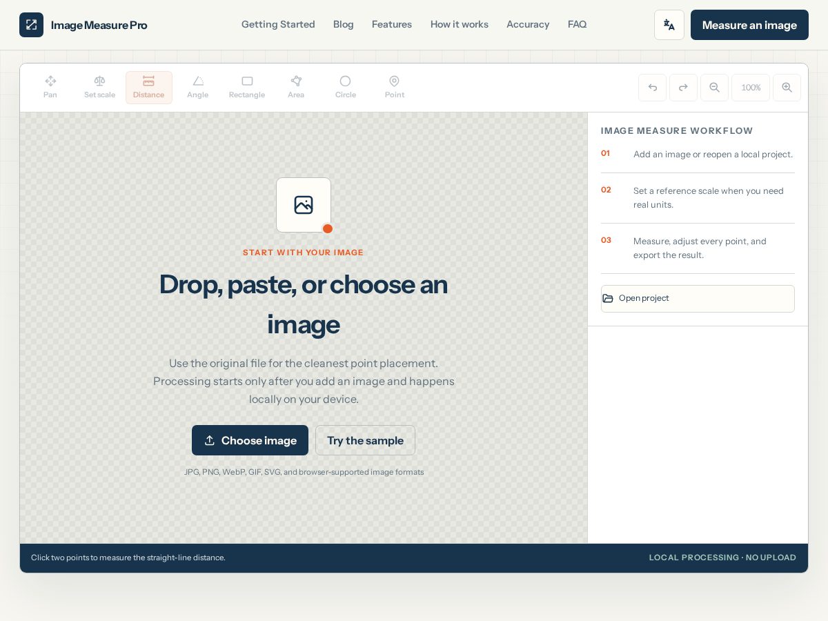 Landing-page snapshot of imagemeasurepro.com