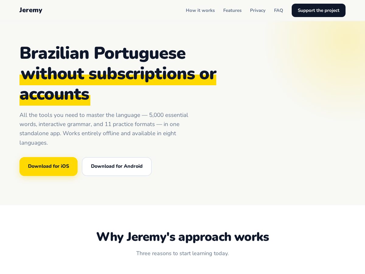 Landing-page snapshot of jeremyportuguese.online