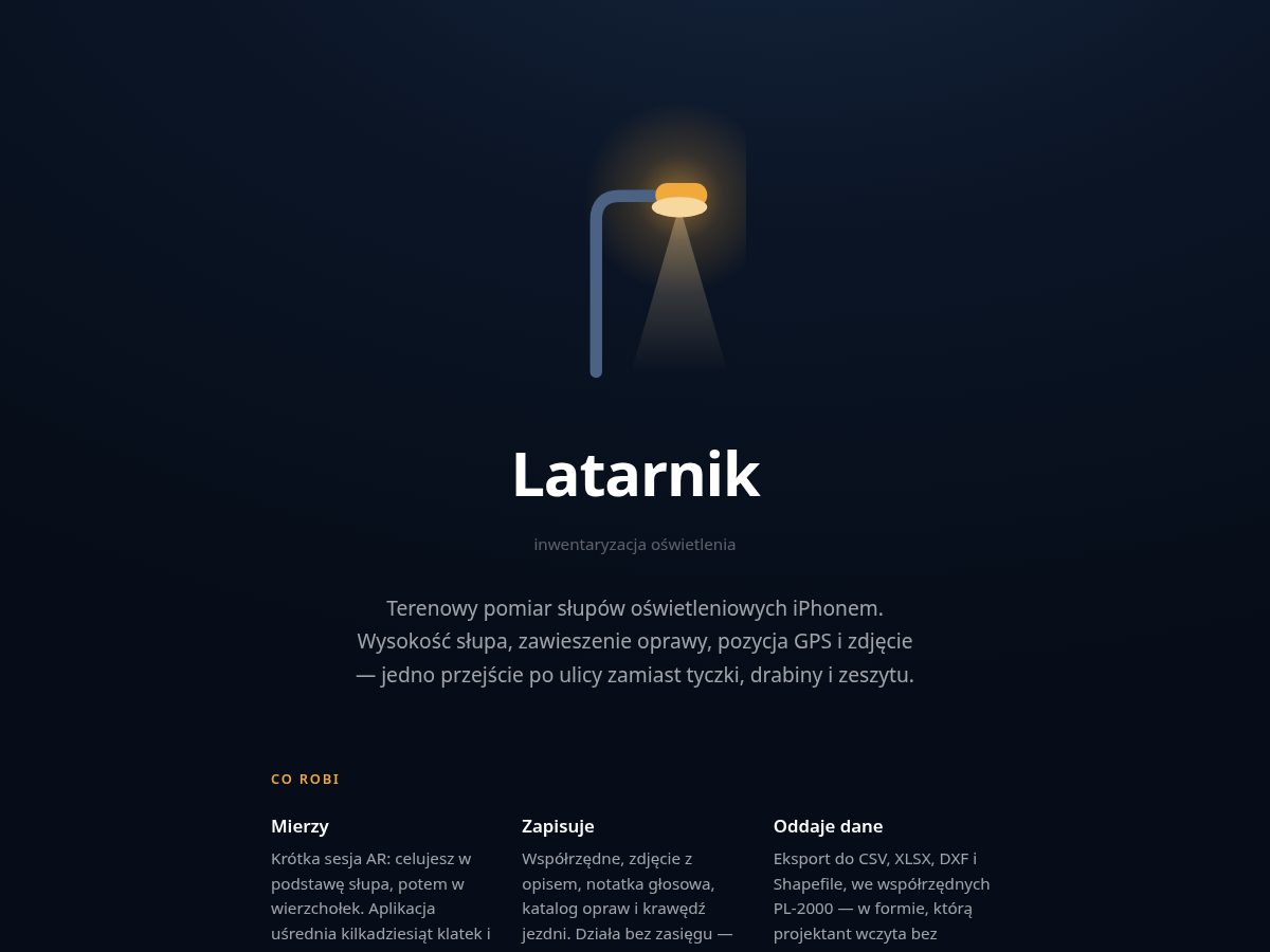 Landing-page snapshot of latarnik.app