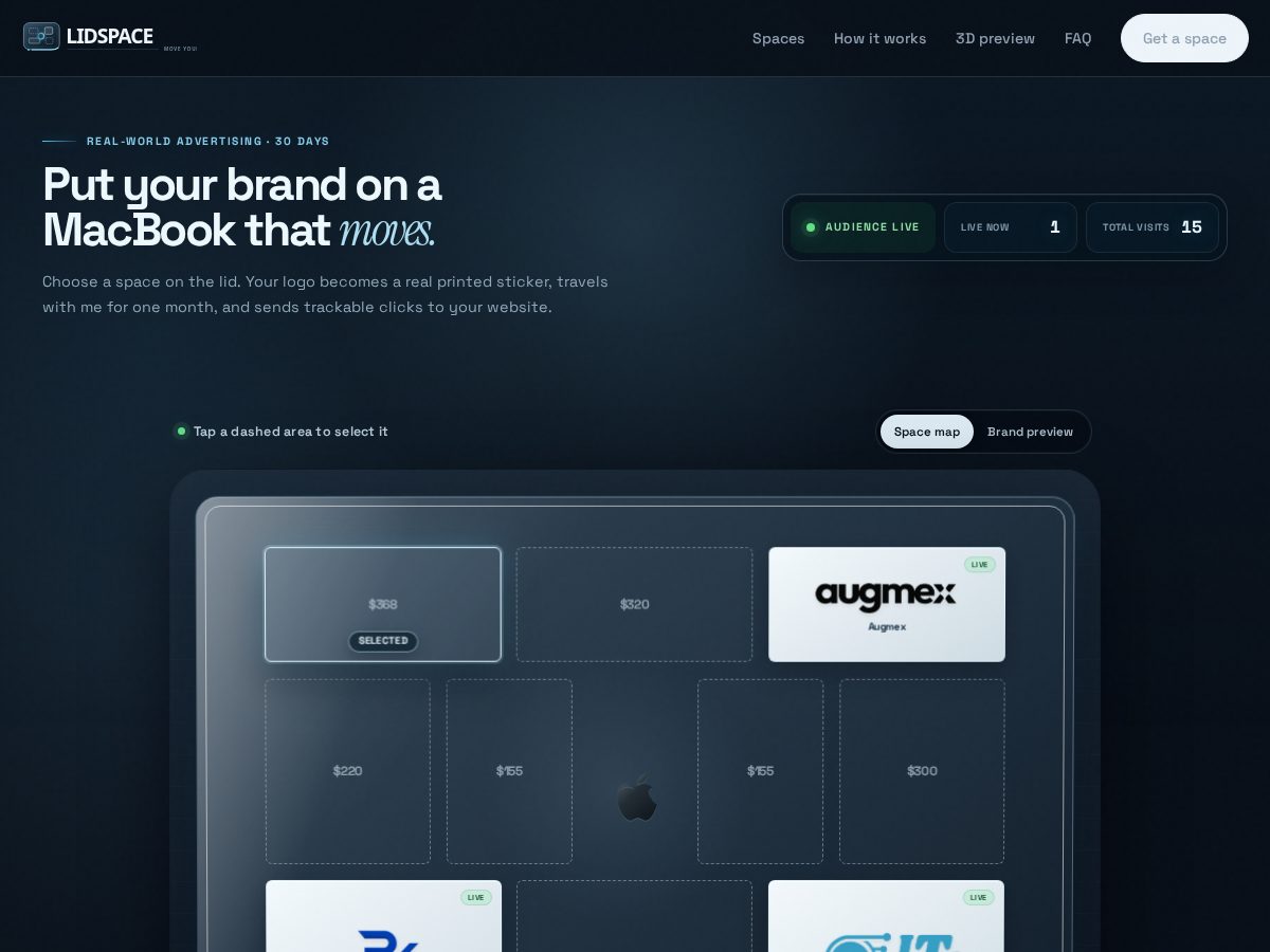 Landing-page snapshot of lidspace.click