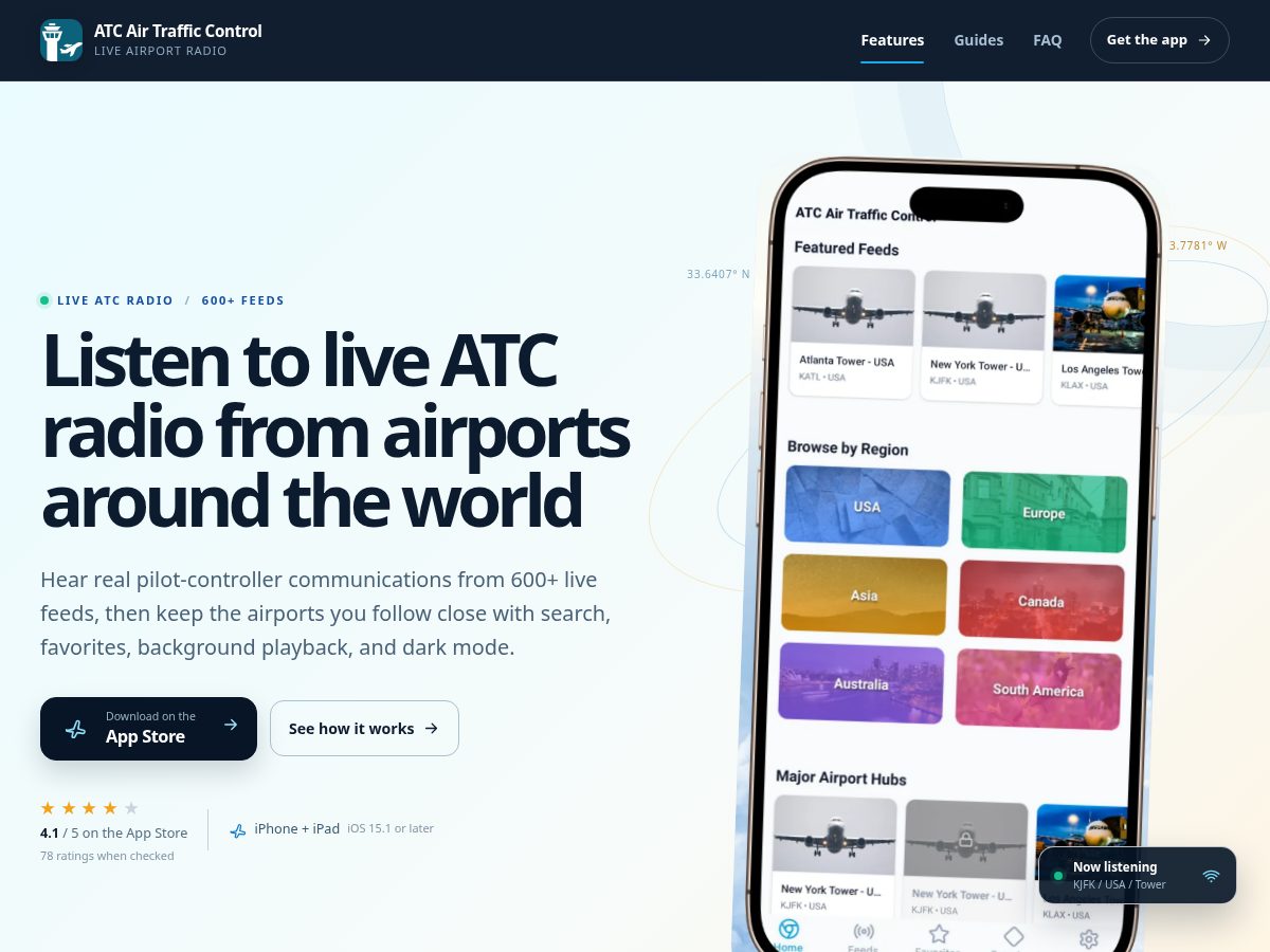 Landing-page snapshot of listenatc.com