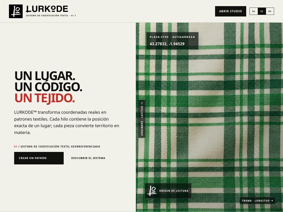 Landing-page snapshot of lurkode.com