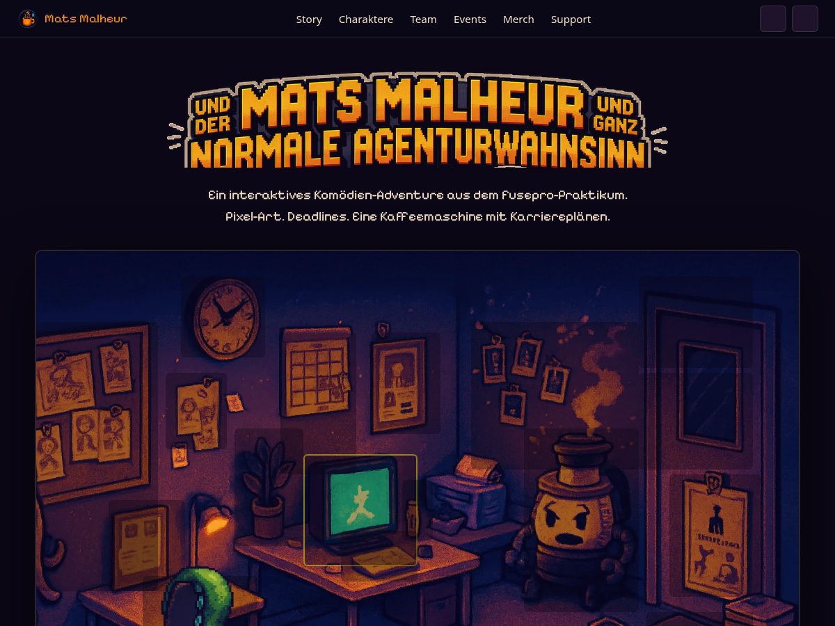 Landing-page snapshot of mats-malheur.com