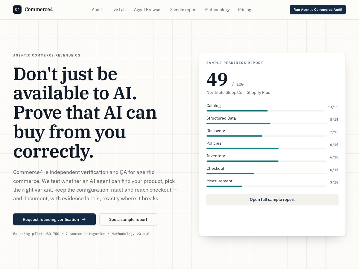 Landing-page snapshot of merchantready.dev