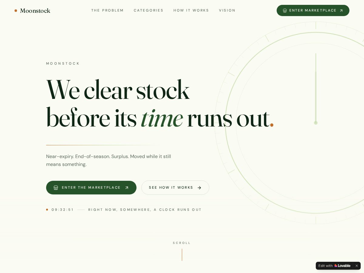 Landing-page snapshot of moonstock.info