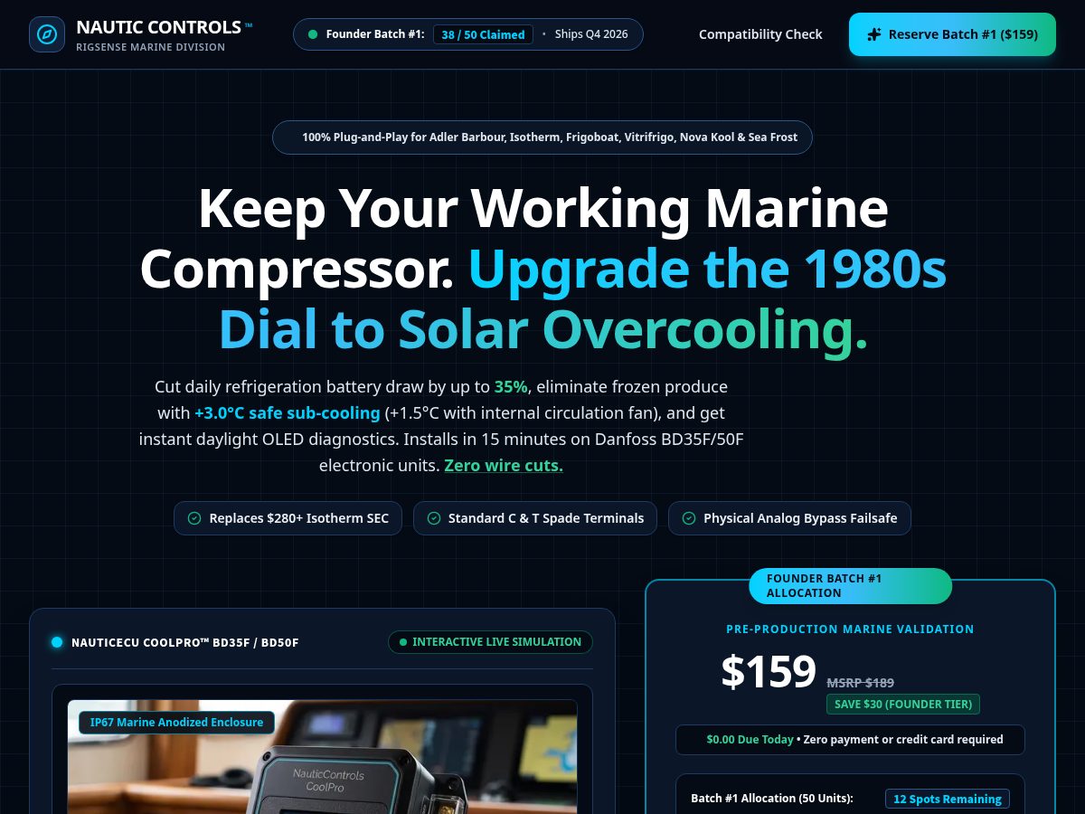 Landing-page snapshot of nauticcontrols.com