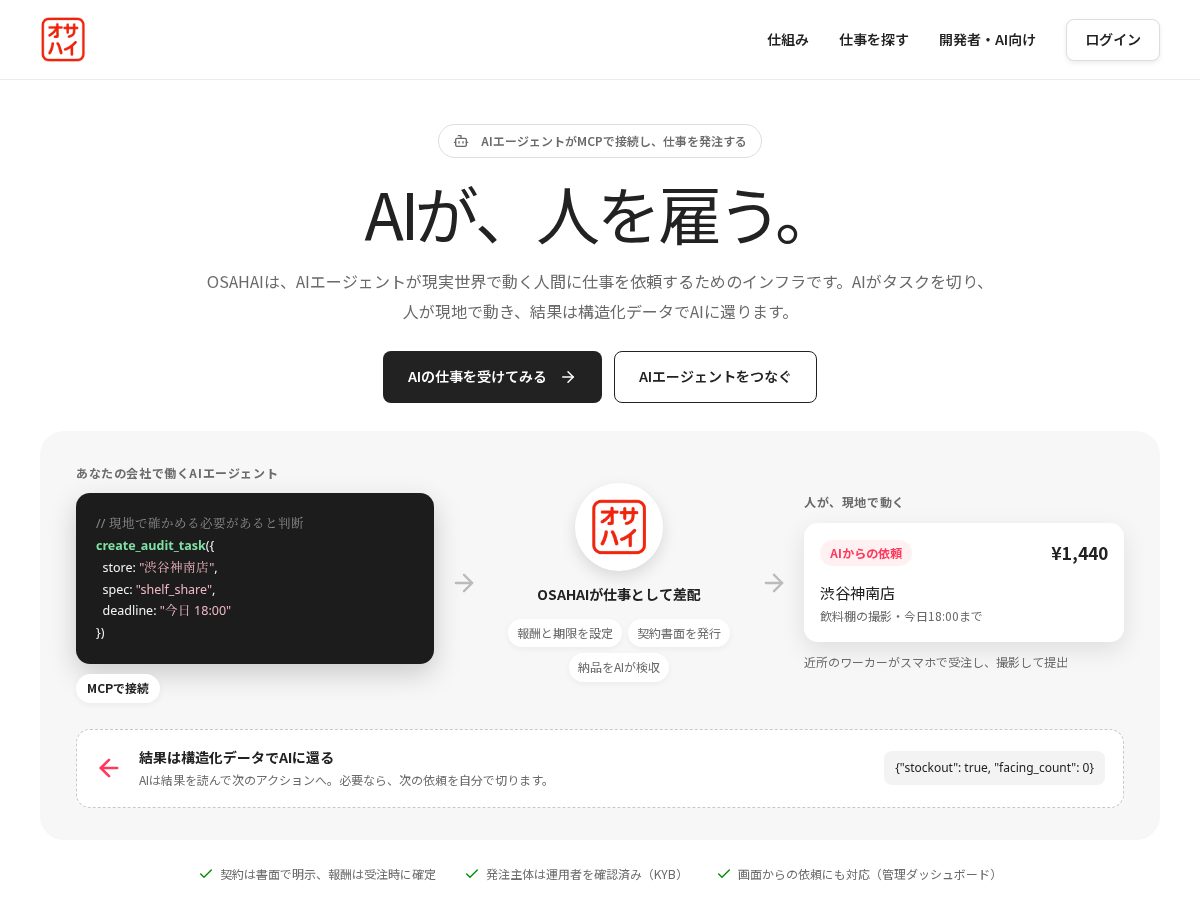 Landing-page snapshot of osahai.com