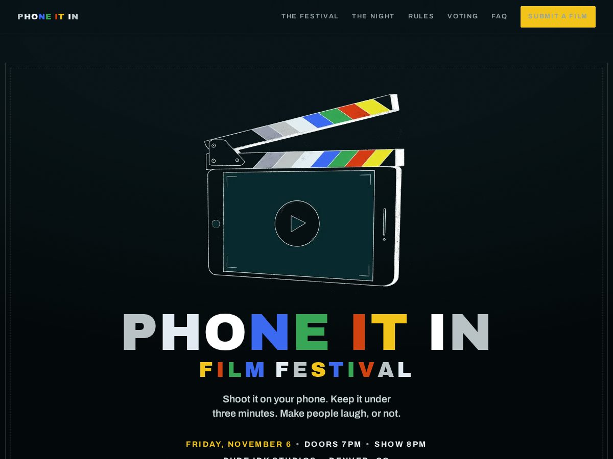 Landing-page snapshot of phoneitin.org
