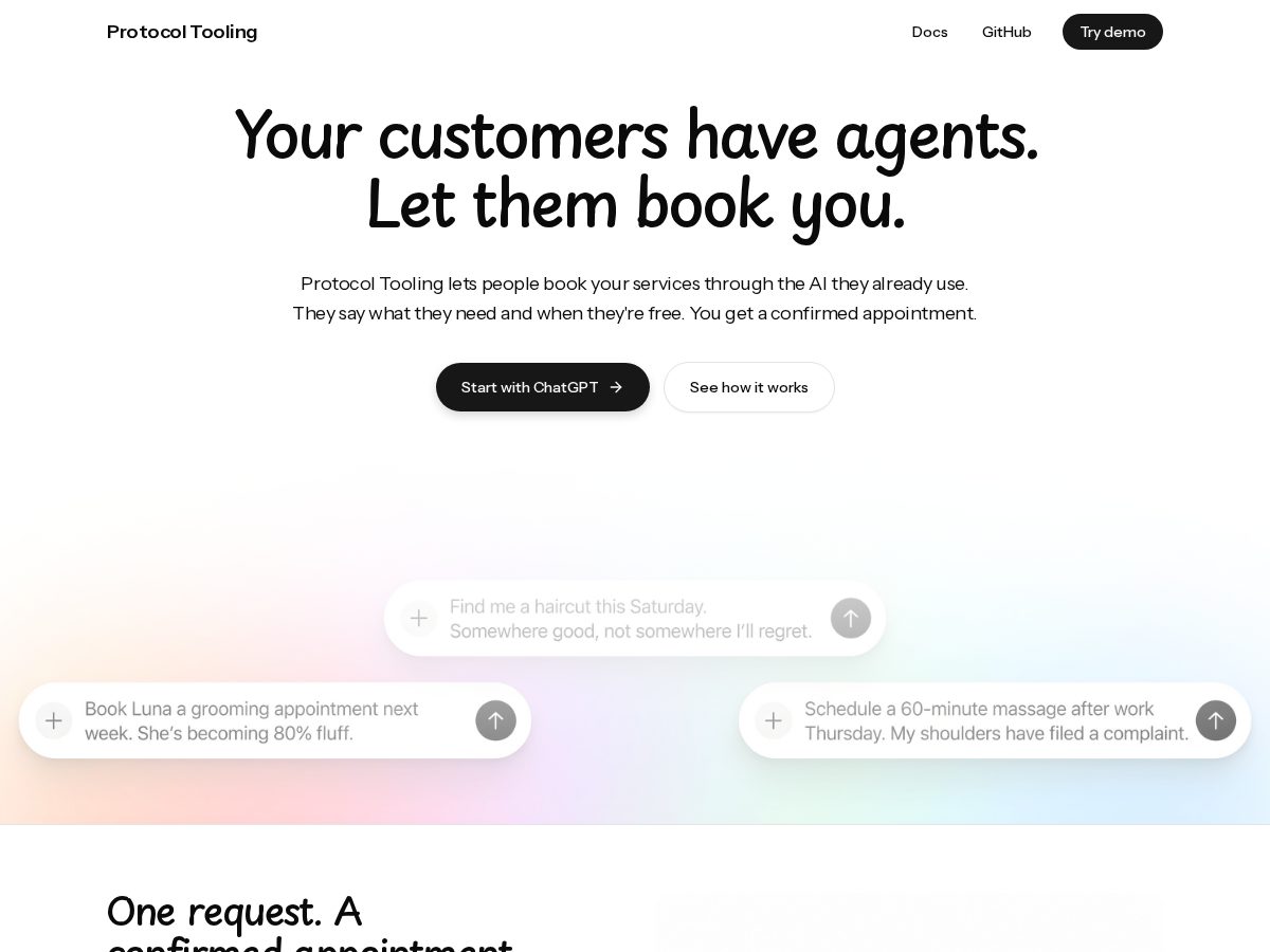 Landing-page snapshot of protocoltooling.com
