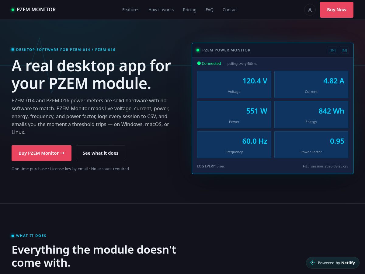 Landing-page snapshot of pzem-gui.com