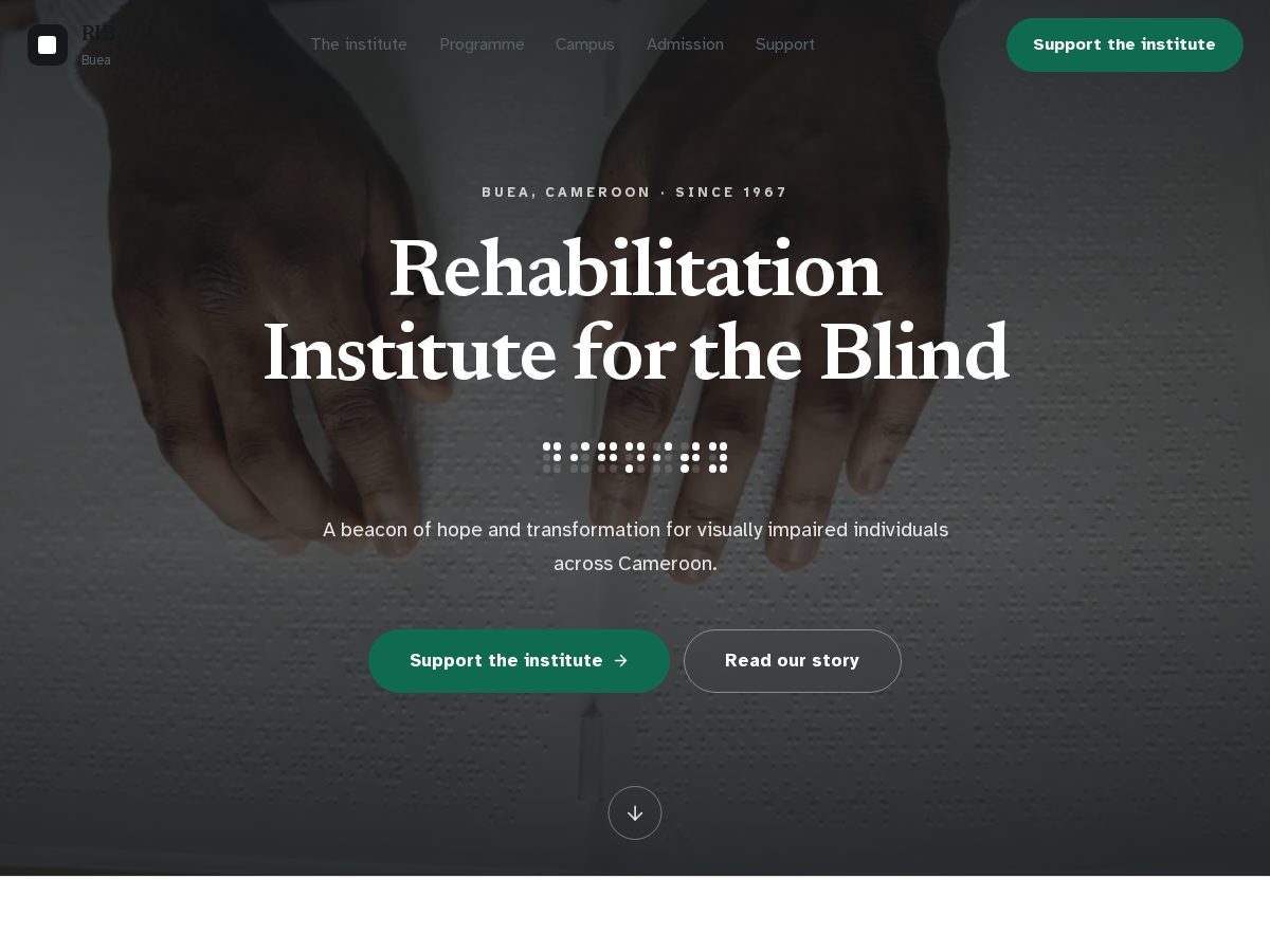 Landing-page snapshot of rib-buea.com